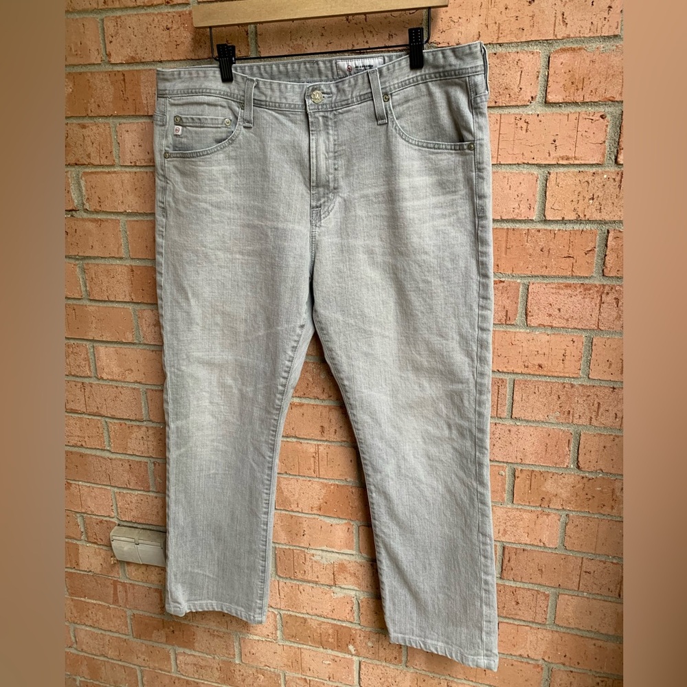 Adriano Goldschmied AG Mens Grey Slim Straight AG-ED Denim Jeans 36 36R